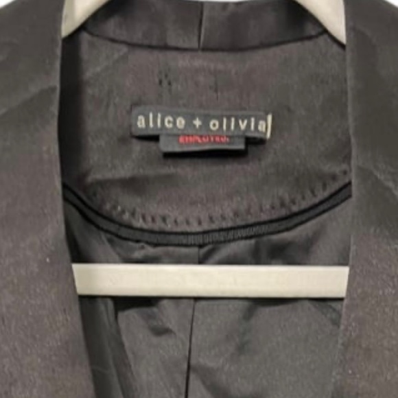 ALICE + OLIVIA Employed Black Vest Tuxedo Topper Jacket - Picture 6 of 7